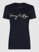 Tommy Hilfiger T-Shirt aus Baumwolle mit Logo-Print in Marine, Größe X...