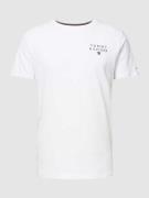 Tommy Hilfiger T-Shirt mit Logo-Stitching in Weiss, Größe S