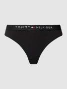 TOMMY HILFIGER String mit elastischem Logo-Bund in Black, Größe XS