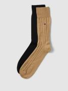 Tommy Hilfiger Socken mit Logo-Stitching im 2er-Pack in Camel, Größe 3...
