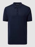 Tommy Hilfiger Poloshirt in unifarbenem Design in Marine, Größe L