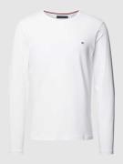 Tommy Hilfiger Slim Fit Longsleeve mit Label-Stitching in Weiss, Größe...