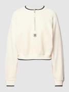 Tommy Hilfiger Sweatshirt mit Kontraststreifen in Ecru, Größe XL