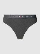 TOMMY HILFIGER String mit elastischem Label-Bund in Mittelgrau Melange...