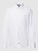 Tommy Hilfiger Regular Fit Business-Hemd mit Allover-Muster in Weiss, ...