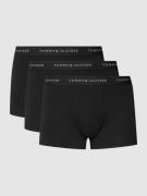 Tommy Hilfiger Trunks mit Logo-Stitching im 3er-Pack in Black, Größe S