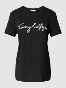 Tommy Hilfiger T-Shirt mit Label-Print in Black, Größe S