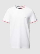 Tommy Hilfiger T-Shirt mit Label-Stitching in Weiss, Größe M