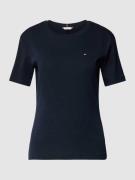Tommy Hilfiger T-Shirt mit Label-Stitching in Dunkelblau, Größe S