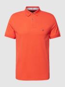 Tommy Hilfiger Poloshirt mit Label-Stitching in Neon Rot, Größe L