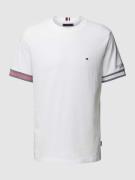 Tommy Hilfiger T-Shirt mit Logo-Stitching in Weiss, Größe S