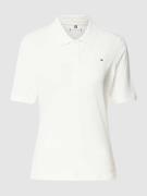 Tommy Hilfiger Poloshirt mit kurzer Knopfleiste in Weiss, Größe S