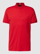 Tommy Hilfiger Regular Fit Poloshirt mit Label-Stitching in Dunkelrot,...