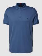 Tommy Hilfiger Regular Fit Poloshirt mit Label-Stitching in Rauchblau,...