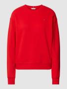 Tommy Hilfiger Sweatshirt mit Logo-Stitching in Rot, Größe S