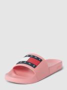 Tommy Hilfiger Slides mit Logo-Print in Pink, Größe 36