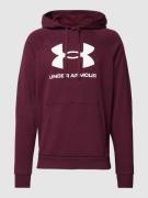 Under Armour Hoodie mit Label-Print Modell 'Rival' in Bordeaux, Größe ...