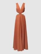 Unique Abendkleid mit Cut Outs in Orange, Größe 40