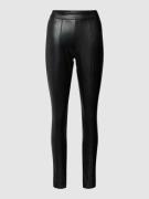 Zero Leggings in Leder-Optik mit elastischem Bund in Black, Größe 36
