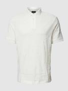 ARMANI EXCHANGE Poloshirt mit Label-Detail in Offwhite, Größe M