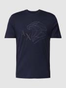 ARMANI EXCHANGE T-Shirt mit Label-Motiv-Stitching in Marine, Größe S