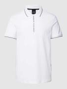 ARMANI EXCHANGE Poloshirt mit Kontraststreifen in Weiss, Größe L