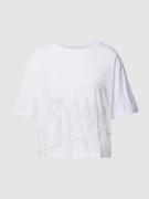 ARMANI EXCHANGE T-Shirt mit Label-Print in Weiss, Größe S