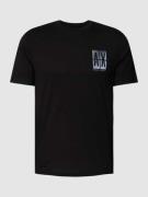 ARMANI EXCHANGE T-Shirt mit Label-Print in Black, Größe M