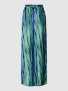 ARMANI EXCHANGE Wide Leg Stoffhose im Allover-Design in Blau, Größe 34