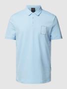 ARMANI EXCHANGE Regular Fit Poloshirt mit Label-Detail in Sky, Größe S