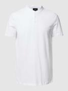 ARMANI EXCHANGE T-Shirt mit Stehkragen in Weiss, Größe M