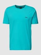 BOSS Green T-Shirt mit Label-Print in Helltuerkis, Größe S
