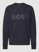 BOSS Green Sweatshirt mit Label-Print Modell 'Salbo' in Marine, Größe ...