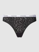 Calvin Klein Underwear String mit Animal-Print in Black, Größe M