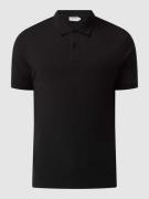 CK Calvin Klein Poloshirt aus Slub Jersey in Black, Größe M