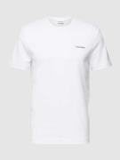 CK Calvin Klein T-Shirt mit Label-Detail in Weiss, Größe S
