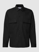 CK Calvin Klein Hemdjacke mit Brusttaschen in Black, Größe L