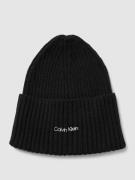 CK Calvin Klein Beanie mit Label-Applikation in Black, Größe One Size