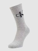 CK Calvin Klein Socken mit Logo in Mittelgrau Melange, Größe 40/46