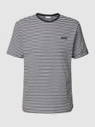 CK Calvin Klein T-Shirt mit Streifenmuster in Black, Größe S