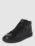 CK Calvin Klein High Top Sneaker mit Label-Details in Black, Größe 44