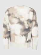 CK Calvin Klein Sweatshirt mit Allover-Muster in Sand, Größe S