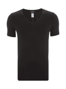 Hanro T-Shirt mit V-Ausschnitt in Black, Größe S