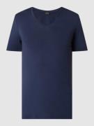 Hanro T-Shirt mit V-Ausschnitt in Dunkelblau, Größe S
