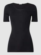 Hanro T-Shirt aus Baumwolle Modell 'Cotton Seamless' in Black, Größe X...
