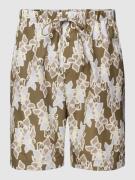Hanro Pyjama-Shorts mit Allover-Muster Modell 'Night & Day' in Khaki, ...