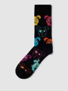 Happy Socks Socken mit Allover-Muster Modell 'DOG' in Black, Größe 36/...