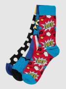 Happy Socks Socken mit Stretch-Anteil im 3er-Pack in Rot, Größe 36/40