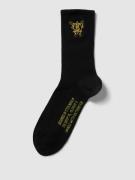 Happy Socks Socken mit Motiv-Stitching Modell 'Greetings' in Black, Gr...