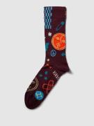 Happy Socks Socken mit Allover-Muster Modell 'Gemini' in Dunkelrot, Gr...
